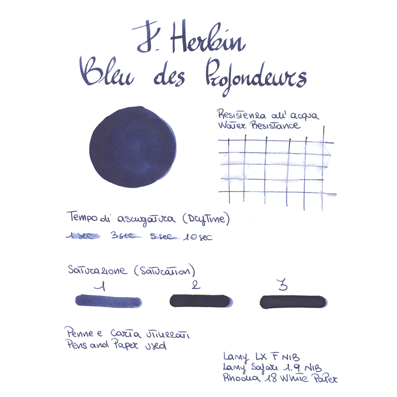 Herbin Bleu des Profondeurs 6 Ink Cartridges