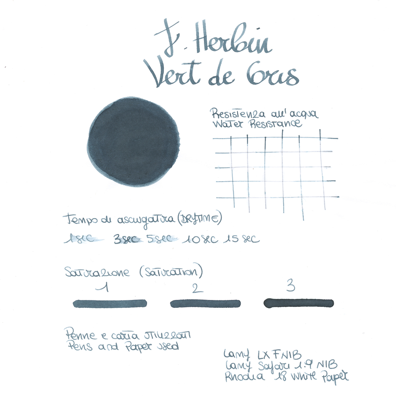 Herbin Vert de Gris 6 Cartucce