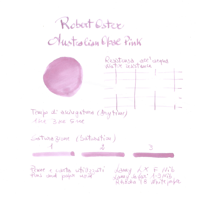 Robert Oster Australian Opal Pink Ink Bottle 50 ml