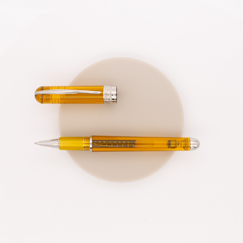 Pineider Avatar Ur Demo Rollerball Pen Amber